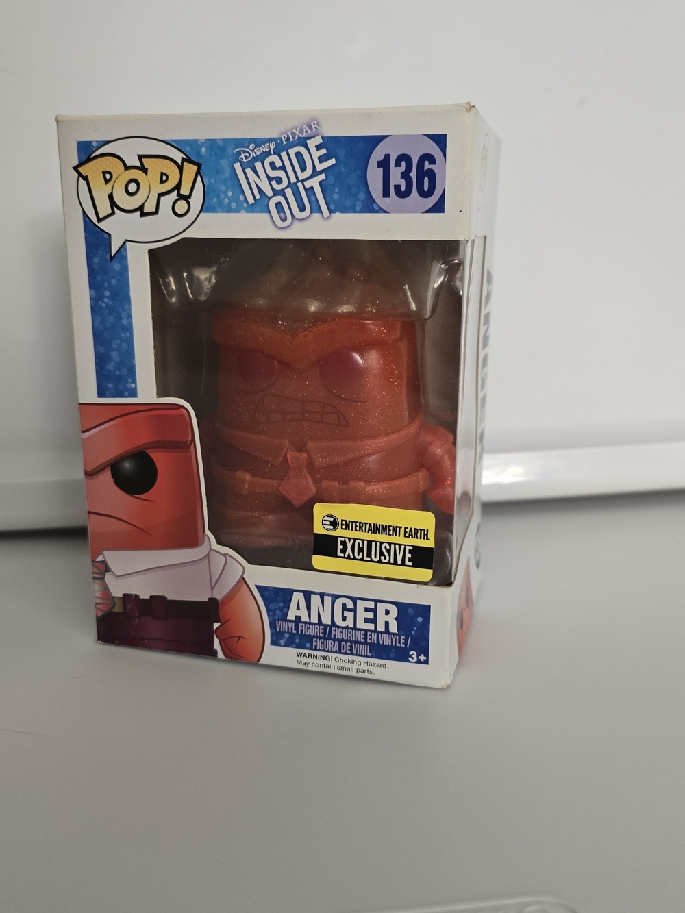 Funko Pop! Inside Out Anger Glitter Orange Exclusive - Vaulted
